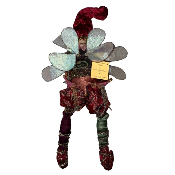 Set of 2 Mark Robert’s Limited Edition 2001 Victorian Woodland Santa Fairies - Picture 6 of 12